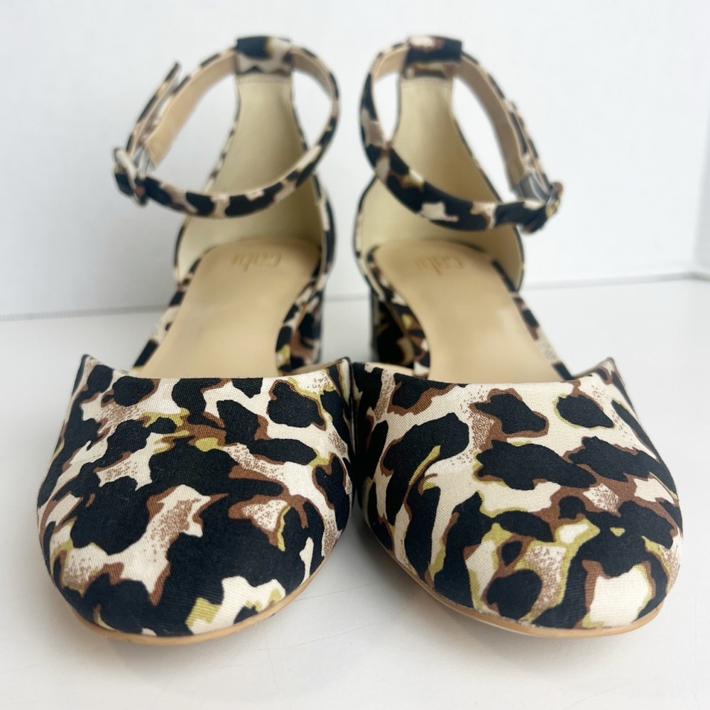 •CABI• NEW Leopard Print Kiki Ankle Strap Block Heel Size 7.5M Mary Jane - Picture 7 of 16